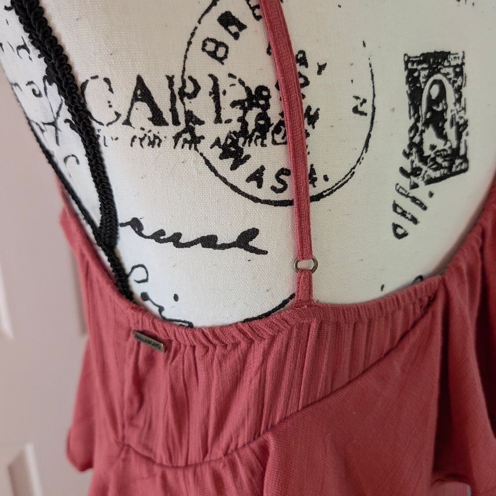 Billabong Pink One Shoulder Flutter Sleeve Dress - Picture 6 of 10